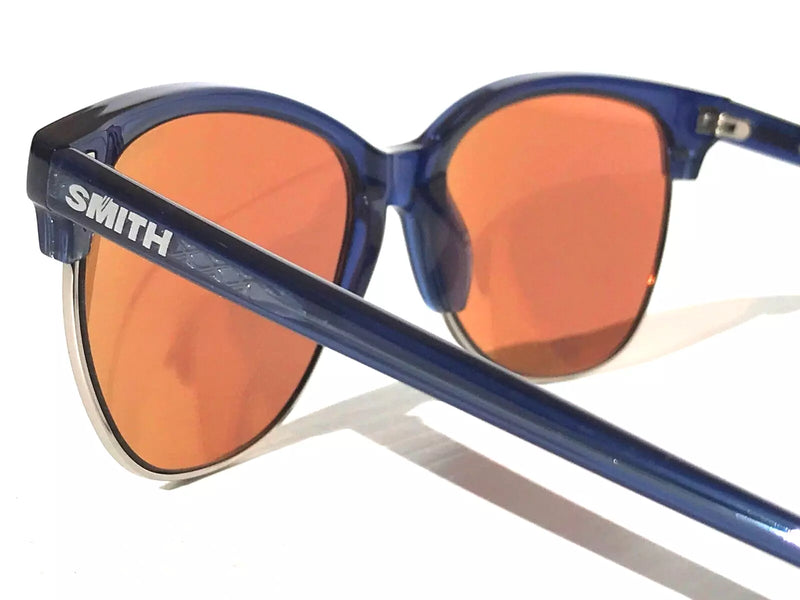 SMITH OPTICS REBEL POLISHED SAPPHIRE FRAME CHROMAPOP GREEN LENSES MIRROR - Like New
