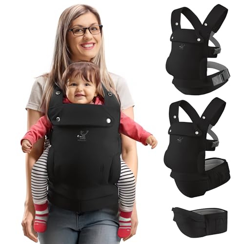 PLATEAU ELK BABY CARRIERS BABY CARRIER WITH HIP SEAT 9 IN 1 FRONT FACING BLACK - Like New