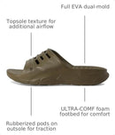 1164651 TEVA UNISEX ADULT APRETRAIL SLIDE SANDAL MEN 10 WOMEN 12 - DARK OLIVE - Like New