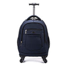Racini Nylon Rolling Backpack Water-Resistant Traveling Wheeled Bag - Navy - Brand New