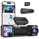 ESTBUC 4K DASH CAMERA FOR CARS, MINI DASHCAM WITH SUPER NIGHT VISION - BLACK - Like New