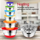 Mixing Bowls with Airtight Lids, 20PCS Stainless Steel Mixing Bowls Set - Like New