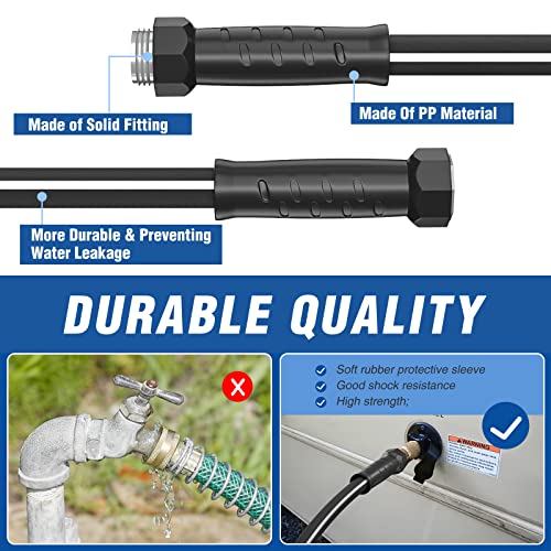GREENER HEAVY DUTY 50FT HYBRID GARDEN HOSE DIAMETER 5/8’’ INNER - BLACK - Like New