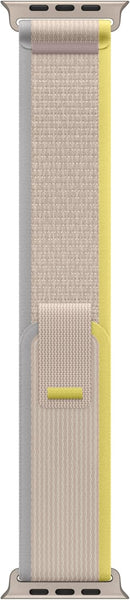 APPLE WATCH BAND TRAIL LOOP (49MM) RUGGED TITANIUM FINISH - S/M - YELLOW/BEIGE - Like New