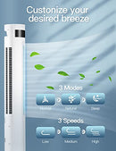 Selanto 36'' Tower Fan with Remote, Portable 80° Oscillating FanTFR-20RW1 -White - Like New