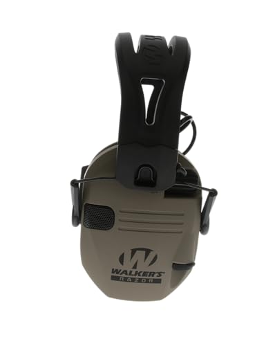 Walker's TACTI-Grip Series Razor Electronic Muffs Flat Dark Earth - FDE - Like New