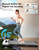 AIRHOT WALKING PAD INCLINE 4 IN 1 UNDER DESK TREADMILL PORTABLE - WHITE - Like New