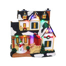 TOP TREASURES CHRISTMAS VILLAGE HOUSE WITH SNOWMAN - LIGHTED MUSICAL -MULTICOLOR - Like New