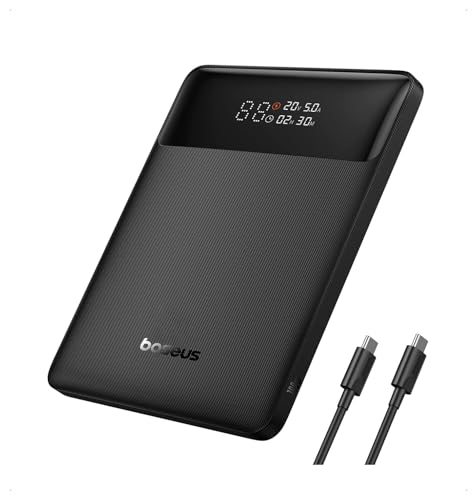 BASEUS LAPTOP POWER BANK 100W BLADE USB C PORTABLE 20000MAH PPBLD100-X - BLACK - Like New