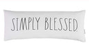 Rae Dunn 14" x 35” Decorative Pillow Simply Blessed Embroidered B0899J4QWT - New - Brand New