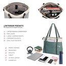 BAG WIZARD WOMEN'S WORK BAG LAPTOP COMPARTMENT ZIPPER POCKET TEACHER TOTE GREEN - Like New