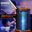 Kiies Solar Bug Zapper Cordless Rechargeable Mosquito Zapper Lamp - BLACK/ORANGE Like New