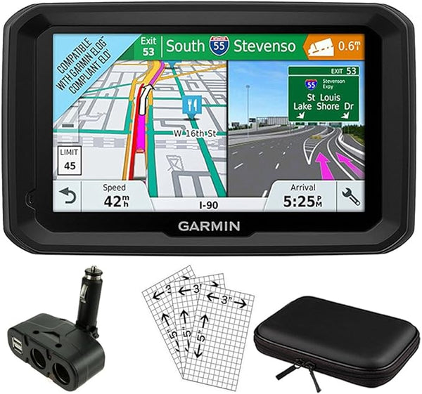 Garmin Dezl 580 LMT-S 5" GPS Navigator Dual USB DC Expander 010-01858-02 - Black Like New