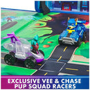 PAW PATROL MOVIE PUP SQUAD PLAY MAT CHASE & VEE PUP SQUAD RACER TOY CARS - Like New