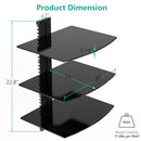WALI FLOATING ENTERTAINMENT CENTER SHELVES HOLDS CS303B - BLACK - Like New