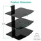 WALI FLOATING ENTERTAINMENT CENTER SHELVES HOLDS CS303B - BLACK - Like New