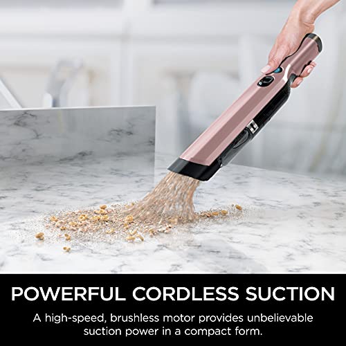 SHARK QV201 WANDVAC HANDHELD VACUUM AND CHARGING DOCK, ROSE GOLD (QV201RG) - Like New