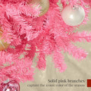 Best Choice Products Artificial Christmas Tree, 4.5ft Premium Unlit - Pink - Brand New