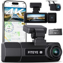 FITEYE 3 CHANNEL 4K DASH CAM, IMX335 STARVIS SENSOR FT-VD004 - Black - Like New