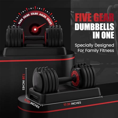BUXANO Adjustable Dumbbell 55LB Single Weight - BC05 - BLACK - Like New