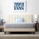 Lucid King Bedframe with Vertical Channeled Headboard — Easy Assembly — Pearl - Like New