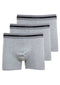 BLU ROCK MEN'S COTTON FLEX STRETCH BOXER BRIEFS 3PKS SIZE MEDIUM - HEATHER GRAY - Brand New