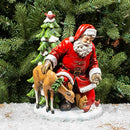 Napco Santa Feeding Animals 12" Resin Stone Christmas Statue Figurine B07F6VZBS5 - Brand New