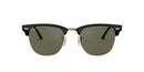 RAY-BAN UNISEX CLUBMASTER CLASSIC SQUARE SUNGLASSES RB3016 - BLACK/GOLD/GREEN - Brand New
