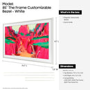 SAMSUNG 85” THE FRAME CUSTOMIZABLE BEZEL (2025 MODEL) MODERN WHITE - WHITE - Brand New