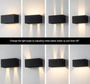 C CATTELYA 4-LIGHT ALUMINUM RECTANGULAR HARDWIRED LED WALL SCONCE - MATTE BLACK - Like New