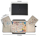 MARY MAXIM PORTABLE JIGSAW PUZZLE BOARD MAT ORGANIZER STORAGE1500 PIECES - BLACK - Brand New