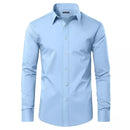JAMES TAILOR DRESS SHIRT JMLS-350LB - SIZE: MEN XL - LIGHT BLUE - Brand New