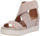 DR. SCHOLL'S WOMENS SHEENA FAUX LEATHER ANKLE STRAP FLATFORM SANDALS SIZE 6.5 - Like New