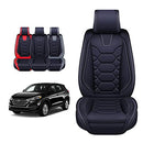 OASIS AUTO Custom Fit Seat Covers Full Set Waterproof Faux Leather Seat Black - Brand New