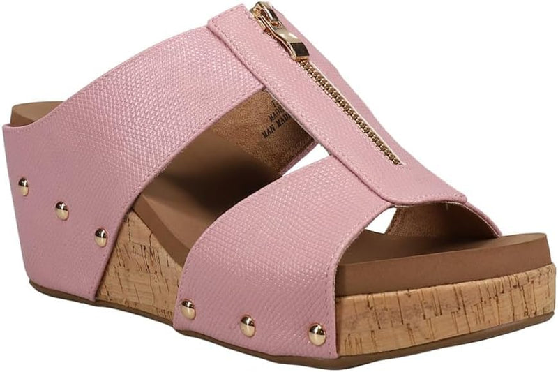 Corkys Footwear Kickoff Womens Wedge Pink Size 9 - Like New