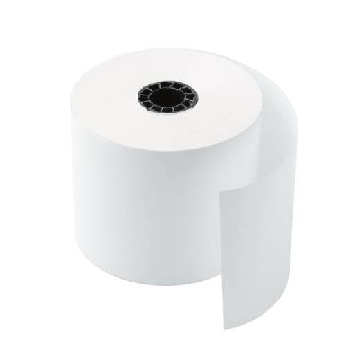 Office Depot 1-Ply Paper Rolls, 3" x 128', 10 Rolls/Pack, 109023 - White - Brand New