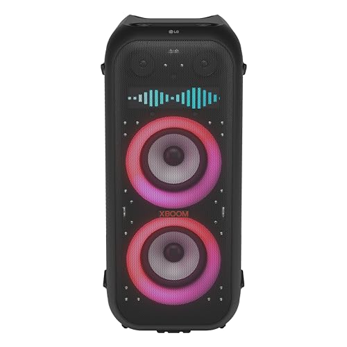 LG XL9T XBOOM PORTABLE TOWER SPEAKER WITH PIXEL LED LIGHTING - BLACK - Like New