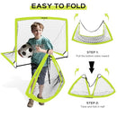 SAUBERE 6X4 FT KIDS SOCCER GOALS BACKYARD SET OF 2 PORTABLE OPTIC GREEN - Like New