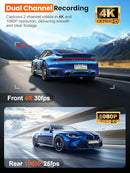 Affver 4K UHD Dash Camera 5G WIFI GPS Night Vision A4 - BLACK - Like New