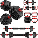UNNMIIY ADJUSTABLE DUMBBELLS, 10/20/30/45/70/90LBS FREE WEIGHT - Scratch & Dent