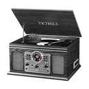 VICTROLA THE QUINCY 6-IN-1 BLUETOOTH RECORD MULTIMEDIA VTA-200B - GRAY WOOD - Brand New