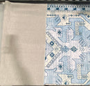 KATHY IRELAND HOME FLANNEL PLUSH AREA RUG 36X60 3FT X 5FT - BLUE/WHITE/BEIGE - Brand New