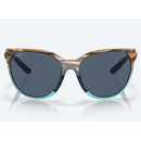 COSTA DEL MAR MAYFLY ROUND SUNGLASSES - WAHOO/GRAY POLARIZED 580P - Like New