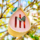 TOUCH OF ECO POLINATING PALACE, HANGABLE BUTTERFLY HOUSE FOR PATIO - WOOD - Brand New