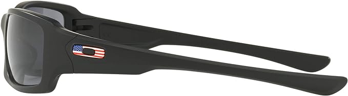 OAKLEY Fives Squared Sunglasses Matte Black USA Flag Icon and Grey Lens - OO9238 - Like New