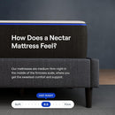 Nectar King Mattress 12 Inch, Medium Firm Gel Memory Foam - White - Like New