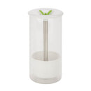 HONEY-CAN-DO GLASS HERB PRESERVER MEDIUM CLEAR/WHITE KCH-06398 - Like New