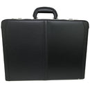 Alpine Swiss Expandable Genuine Leather Attache Briefcase B008BC5IEW - Black - Brand New