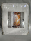 GREAT BAY HOME KING FLEECE SHEET SET, MAYA COLLECTION, 14" POCKET - WHITE - Like New