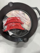 CUISINEL 10" DUAL HANDLE CAST IRON SKILLET IRON SILICONE HANDLES - BLACK - Like New